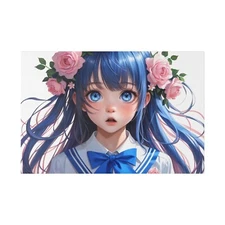 Amime Art for Young Girl's room  24X16 Canvas print