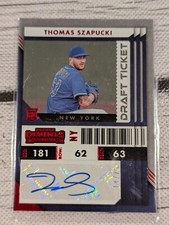 2022 Chronicles Thomas Szapucki Contenders Optic Red Rookie Ticket  Auto 14/75