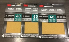 3M 20060-G-4 SANDBLASTER 9" x 11" 60 Grit Ceramic Sandpaper 3 Pks of 4 Sheets