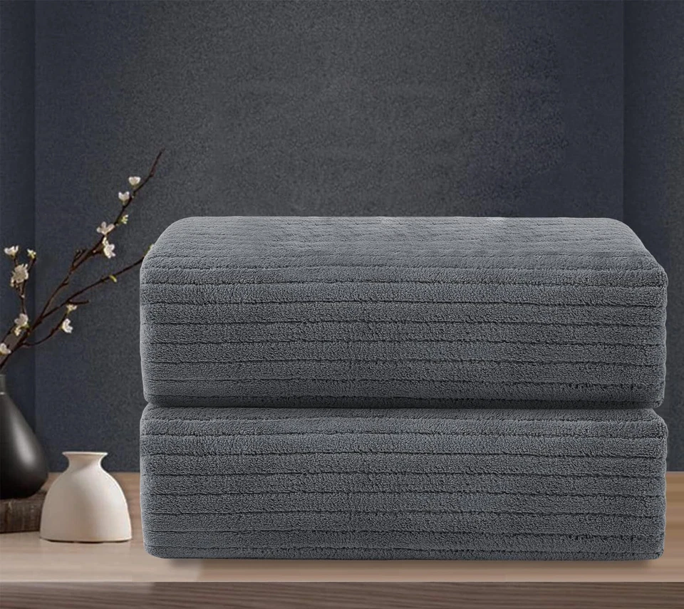 Toallas de Baño Extra Grandes 180x90cm Sábanas de Baño para Adultos Súper Suaves Secado Rápido Foto 2 de 4