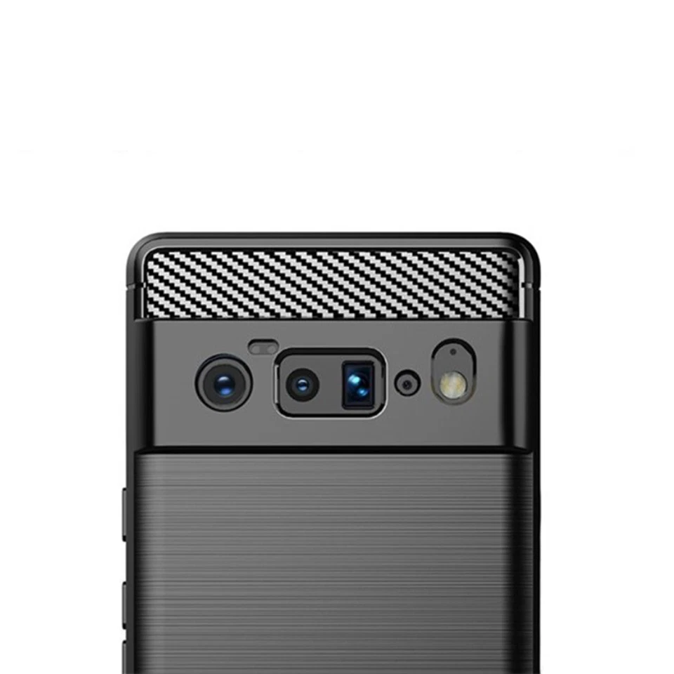 Protective Case for Google Pixel 6 Pro Case Carbon Look Black Bumper Cover - Image 3 of 3