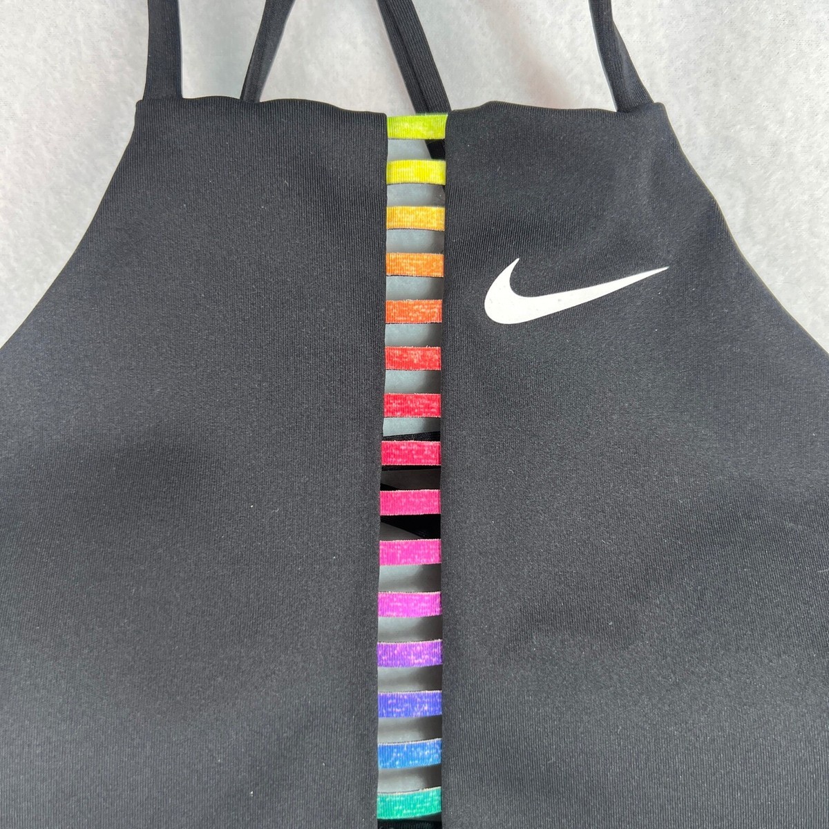 nike training rainbow sports bra
