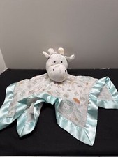 Bananafish Baby Security Blanket Lovey With Soft Plush Giraffe Head  Satin Trim