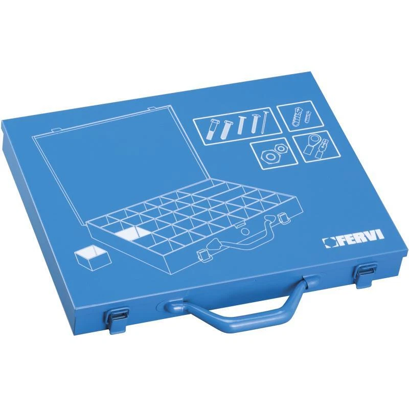METAL TOOL BOX CASE ORGANIZER FOR HARDWARE SMALL METAL PARTS FERVI 0423/2 - Image 2 of 2
