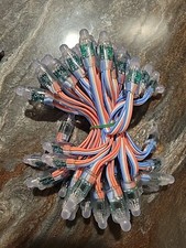 50Pcs WS2811 Pixels Digital LED String Light Waterproof RGB Full Color 12mm 5V