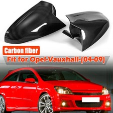 For Vauxhall Astra Opel Astra H 2004-09 Carbon Fiber Wing Mirror Cover Cap L+R
