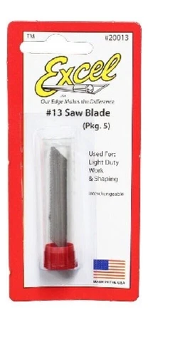 Excel Fine Saw Blades Pack of 5 Hobby Craft Tool Fits #11 X Acto Knife #20013