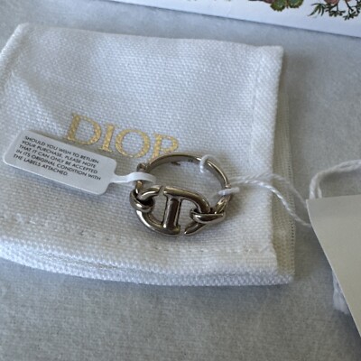 NEW with TAG Christian Dior WCJ CD RING silver Tone Size M Jewelry