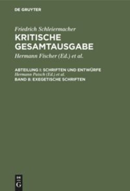 Thumbnail - Exegetische Schriften | Hermann Patsch (u. A.) | Deutsch | Buch | Lvii