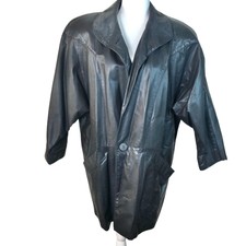 Gino Di Giorgio Jacket Womens M Black Genuine Leather Short Pockets