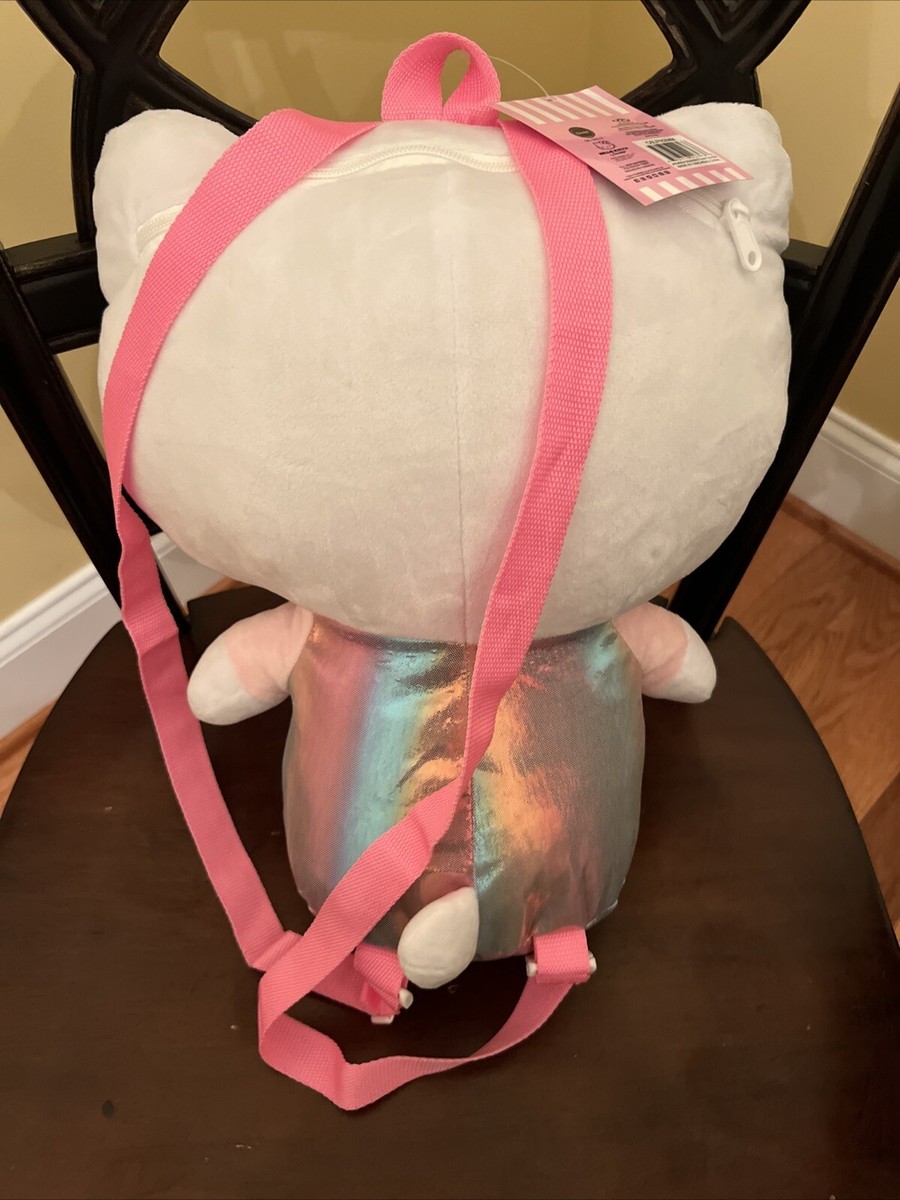 NWT! Hello Kitty Sanrio plush 14” cute backpack. Amazon.com | Hello Kitty NWT Sanrio Plush Backpack Pink Dot  main image 3