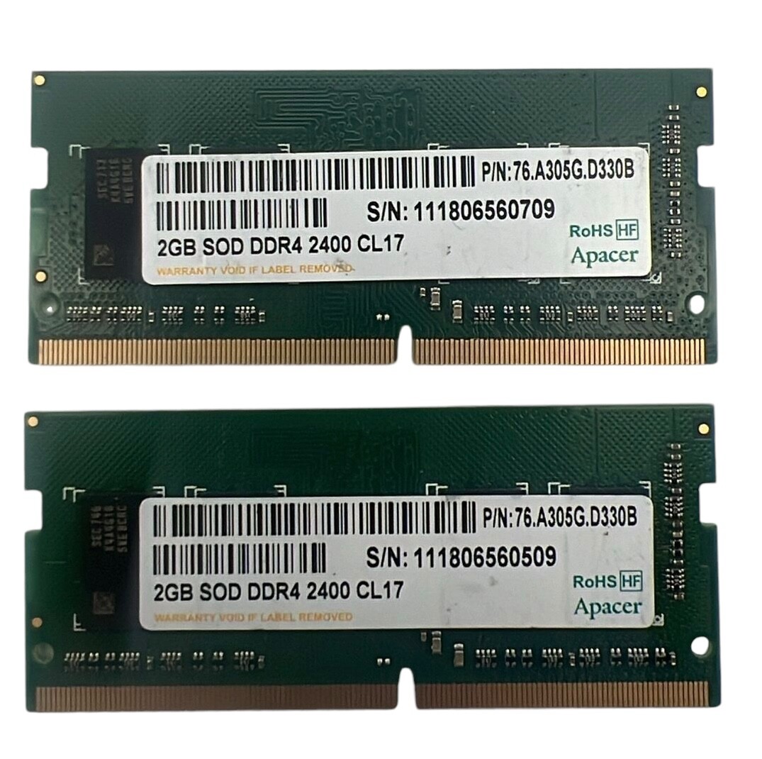 Apacer Ram 4gb Ddr4 2400 APACER 4GB (2x2GB) PC4-19200 DDR4-2400