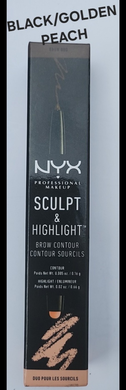 NYX  Sculpt and Highlight Brow Contour, Black/Golden Peach SHBC08