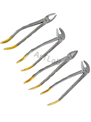 2 Piece Tooth Extraction Pliers MD1+MD2, MD3+MD4 Root Upper Lower-German Premium