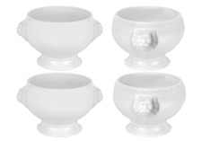 4er Set Löwenkopfterrine  Suppentasse 0,45L Suppenteller Schale Schüssel Terrine