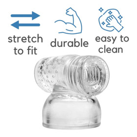 Clear TPE Male Humming Bird Attachment Fit Hitachi Magic Wand Massager Accessory