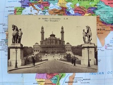 Paris Le Trocadero C.M. Black & White Early 1900 s Postcard The Trocadero Garden