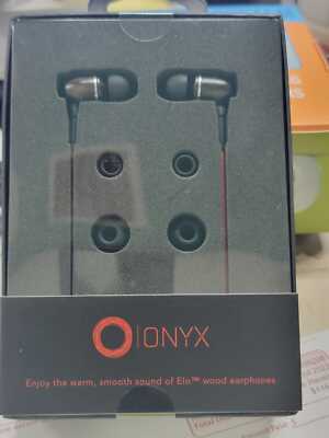 Onyx ELO Premium Genuine  In-ear Noise Canceling Wooden Headphones New Free Ship
