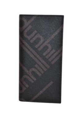 Dunhill Logo Canvas Coat Wallet Schwarz Brandneu