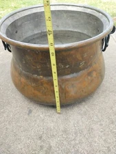 Antique Rustic European Copper Pot / Planter