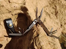 Leatherman Pocket Survival Tool w/ leather case multi-tool Retired New 1996