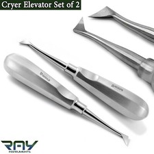Set of 2 Surgical Cryer Root Elevator Dental Tooth Extracting Surgery Instrument
