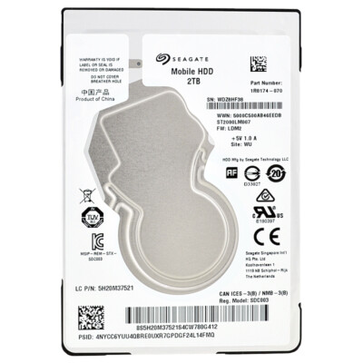 Seagate 2TB ST2000LM007 5400Rpm 128MB SATA III 2,5'' Zoll 7mm