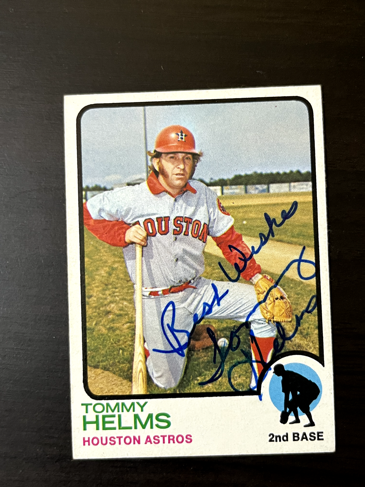Tommy Helms 1973 Topps Inscription Autograph 495 Auto Signature Signed
