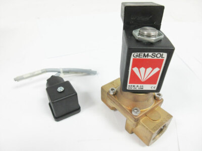 GEM-SOL GEM-B-33 SOLENOID VALVE 24V DC 10W 0.75'' & MPM B-12 PLUG