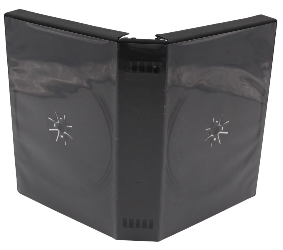 Standard Black DVD 12 Disc 39mm New Replacement Premium Movie Storage Shell Case - Image 4 of 4