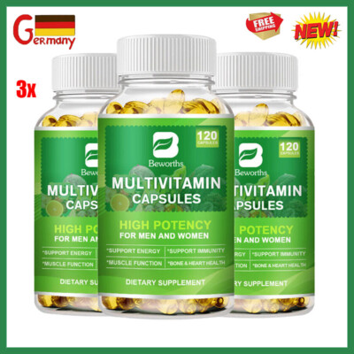 3X120 Multivitamin-Kapseln für Männer und Frauen - Vitamine und Mineralstoffe