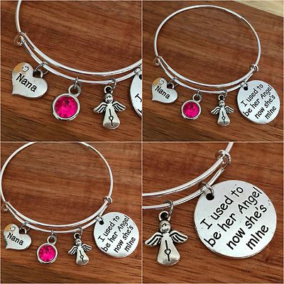 I used to be her angel now she's mine - In Memory of my mum nan nanny Bracelet 