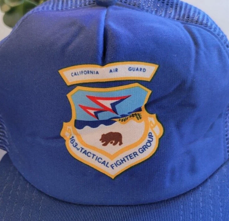 GORRA DE BÉISBOL CALIFORNIA AIR GUARD 163RD TACTICAL FIGHTER GROUP SNAPBACK TRUCKER Foto 3 de 3