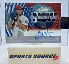 Jack Flaherty 2022 Topps Clearly Authentic Red Parallel Auto /75 GNA-JF