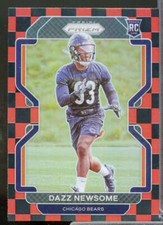 Dazz Newsome Rookie Card 2021 Panini Prizm Prizms Black and Red Checker #427 