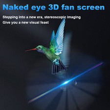 3D Holographic Fan Hologram Fan Projector 1080P LED Light RGB Sign Bar Control