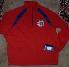 NEW NBA LA Los Angeles Clippers Fleece 1/4 Zip Top Fleece Youth Boys M 12 14 NWT