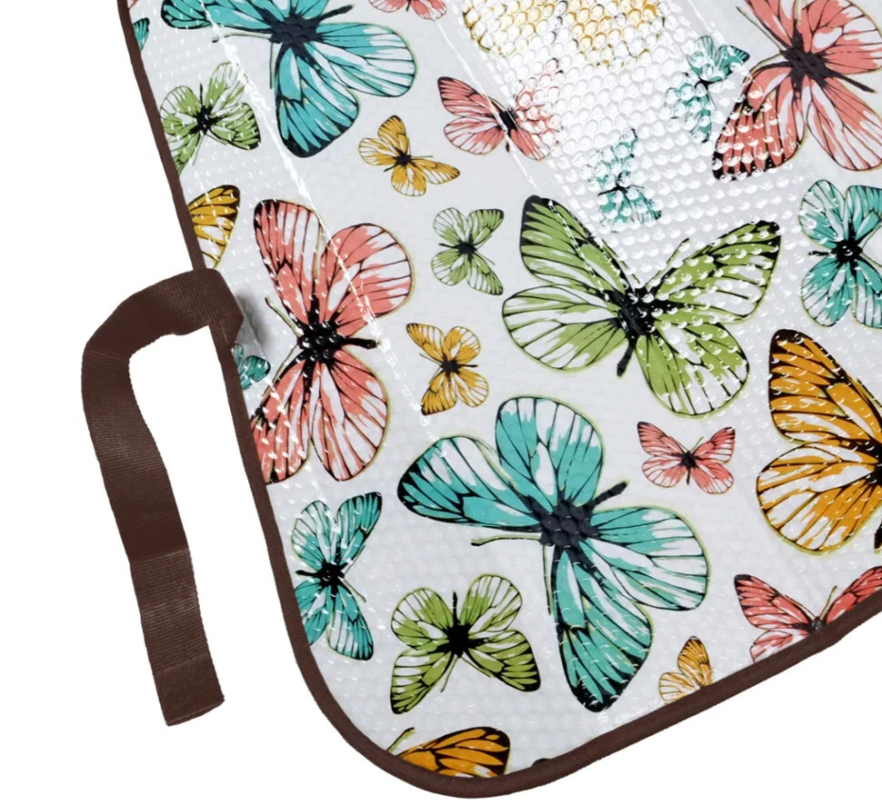 New Large 57x27 Butterfly Car Windshield Popups Sunshade Bundle For Jeep