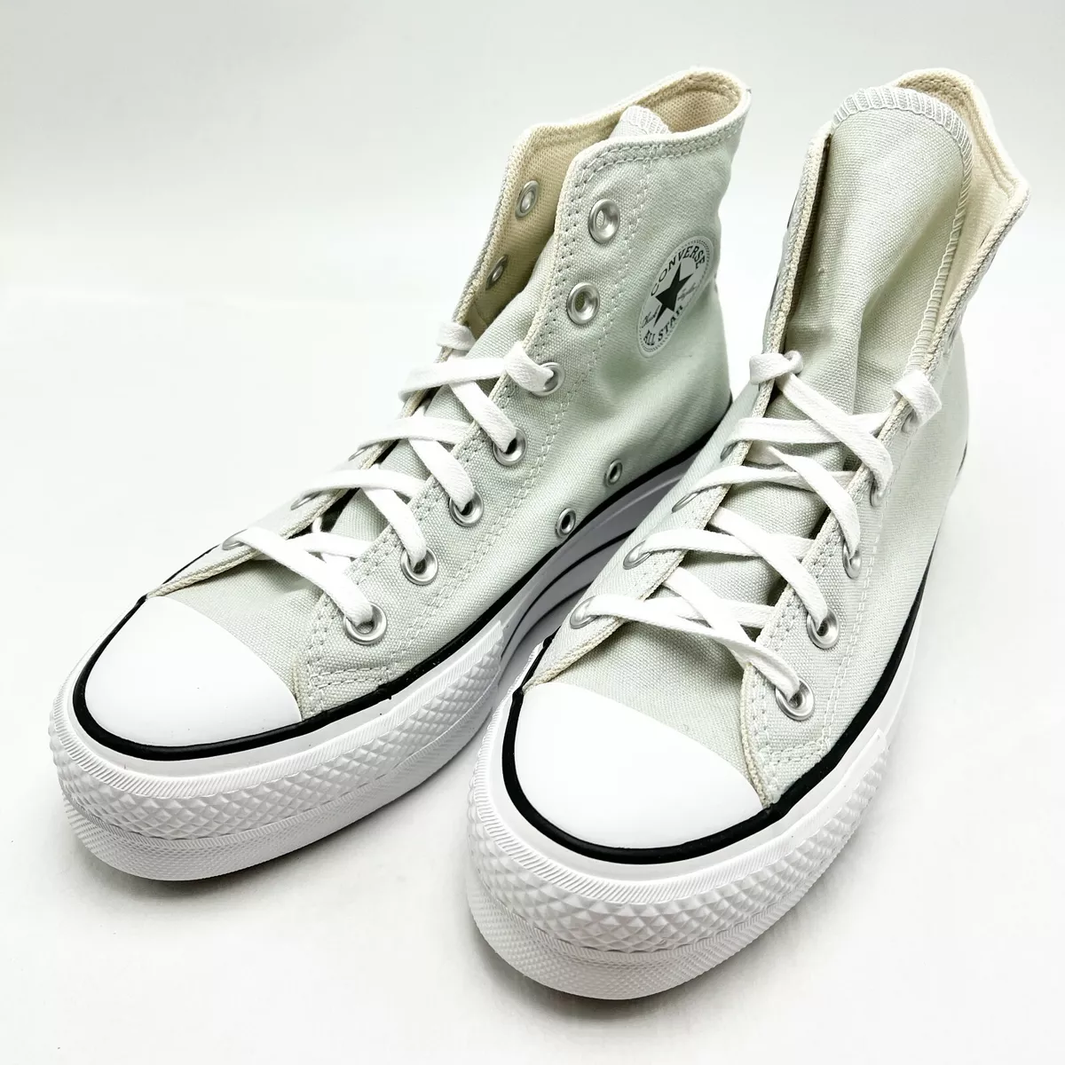 WOMEN'S Platform Sole White/black/silver Bling Converse 