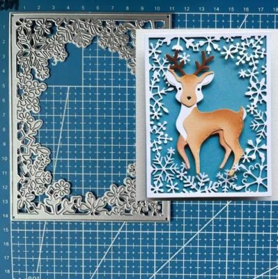 Metal Cutting Dies Snowflake Frame Scrapbooking Embossing Stencils Card Crafts