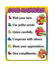 Teachers Friend 978-0-439-50599-4 Good Manners Chart 22 X 14"