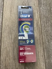 ORAL B FLOSS ACTION REPLACAMENT BRUSH HEADS 2 PIECE Clean Maximiser NEW