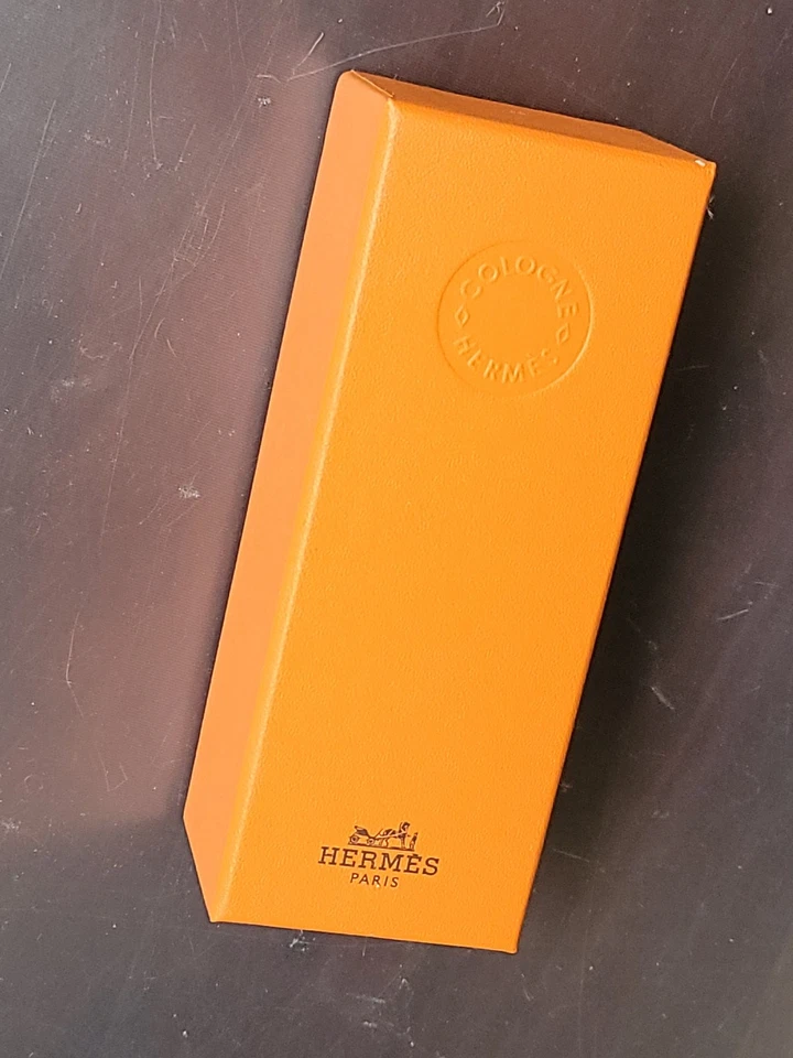 HERMÈS Hermes Logo Cologne Empty Gift 5" Box Dedicated Design, Genuine, Paris