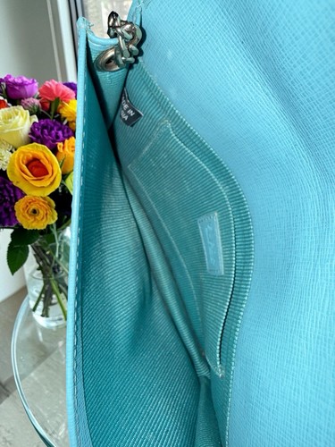 Furla Light Blue Mini Shoulder Bag with Chain Strap - Picture 6 of 6