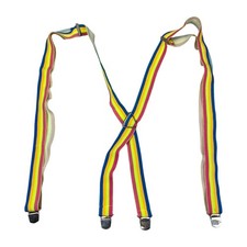 VINTAGE Bright Rainbow Braces Suspenders Men Colourful LGBT Gay Pride Pansexual