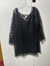 Studio M Little Black Dress With Black lace Overlay XL NWT