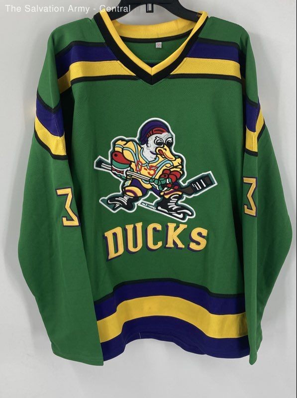 Mens Multicolor Anaheim Ducks Greg Goldberg 33 Hockey-NHL Jersey Size Medium