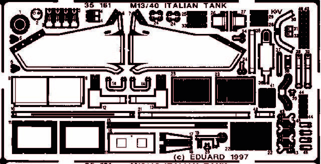 Eduard Accessories 35161 - 1:35 M13/40 Tank Detail Kit - Etch Set - New
