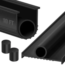 10Ft U+O Ring Garage Door Bottom Weather Stripping Rubber Seal with T Ends