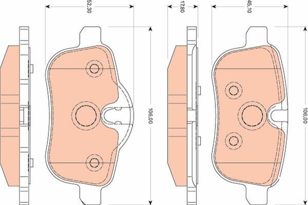 TRW BremsbelÄGe Bremsbelagsatz Hinten Passend FüR BMW Z4 E89-image